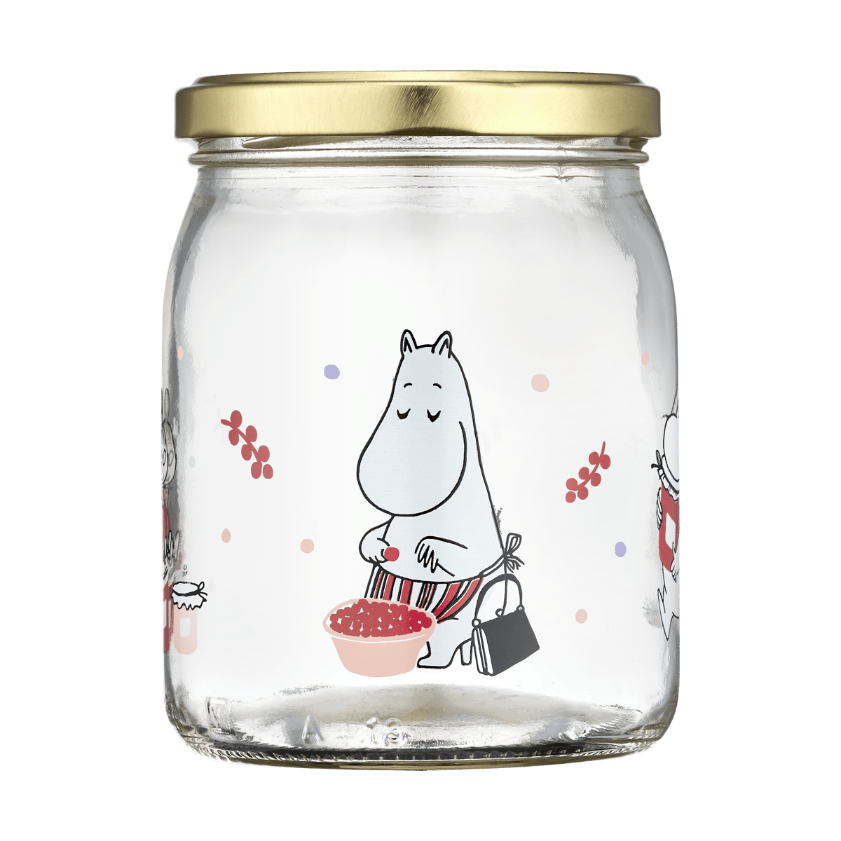 Muurla Moomin glazen pot 50 cm Berries | Scandinavisch Interieur | Dozen & boxen | Transparant