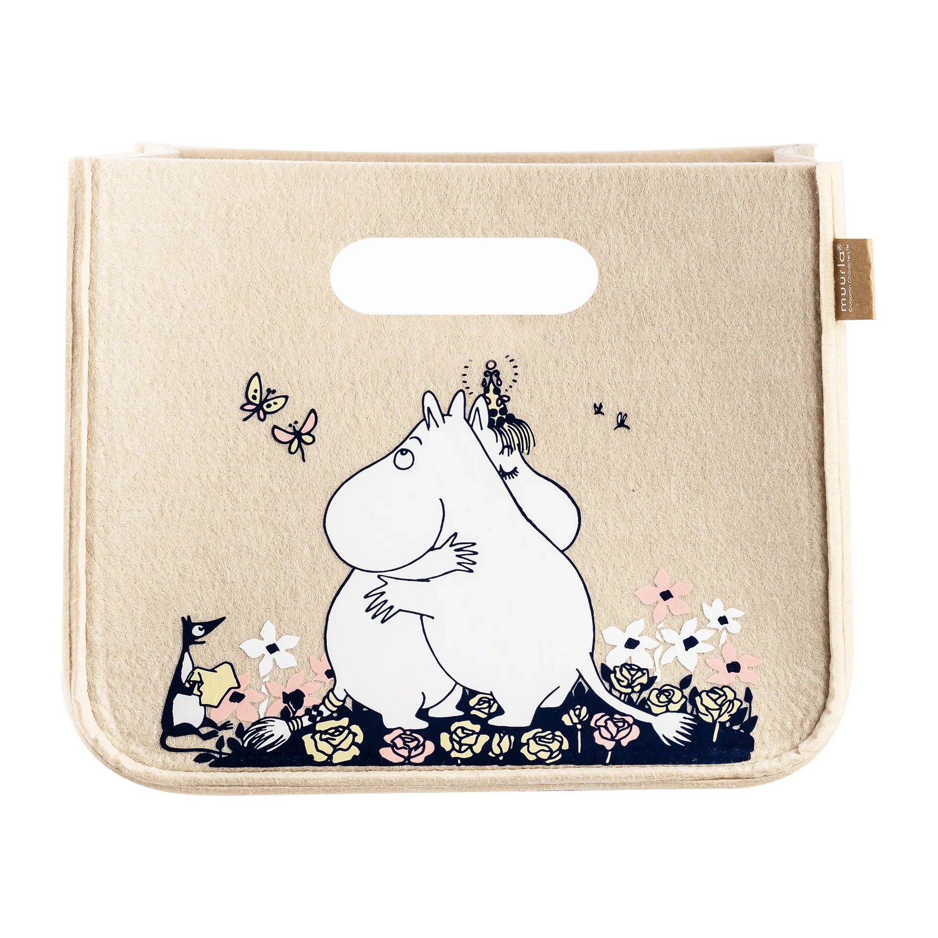 Moomin Hug opbergmand 26x26 cm, Beige Muurla