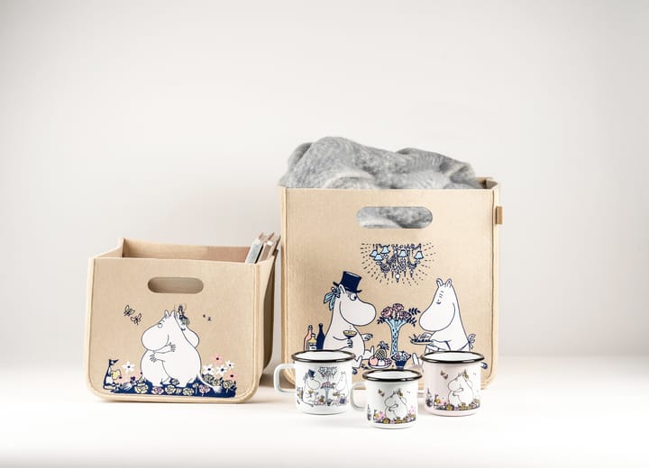 Moomin Hug opbergmand 26x26 cm, Beige Muurla