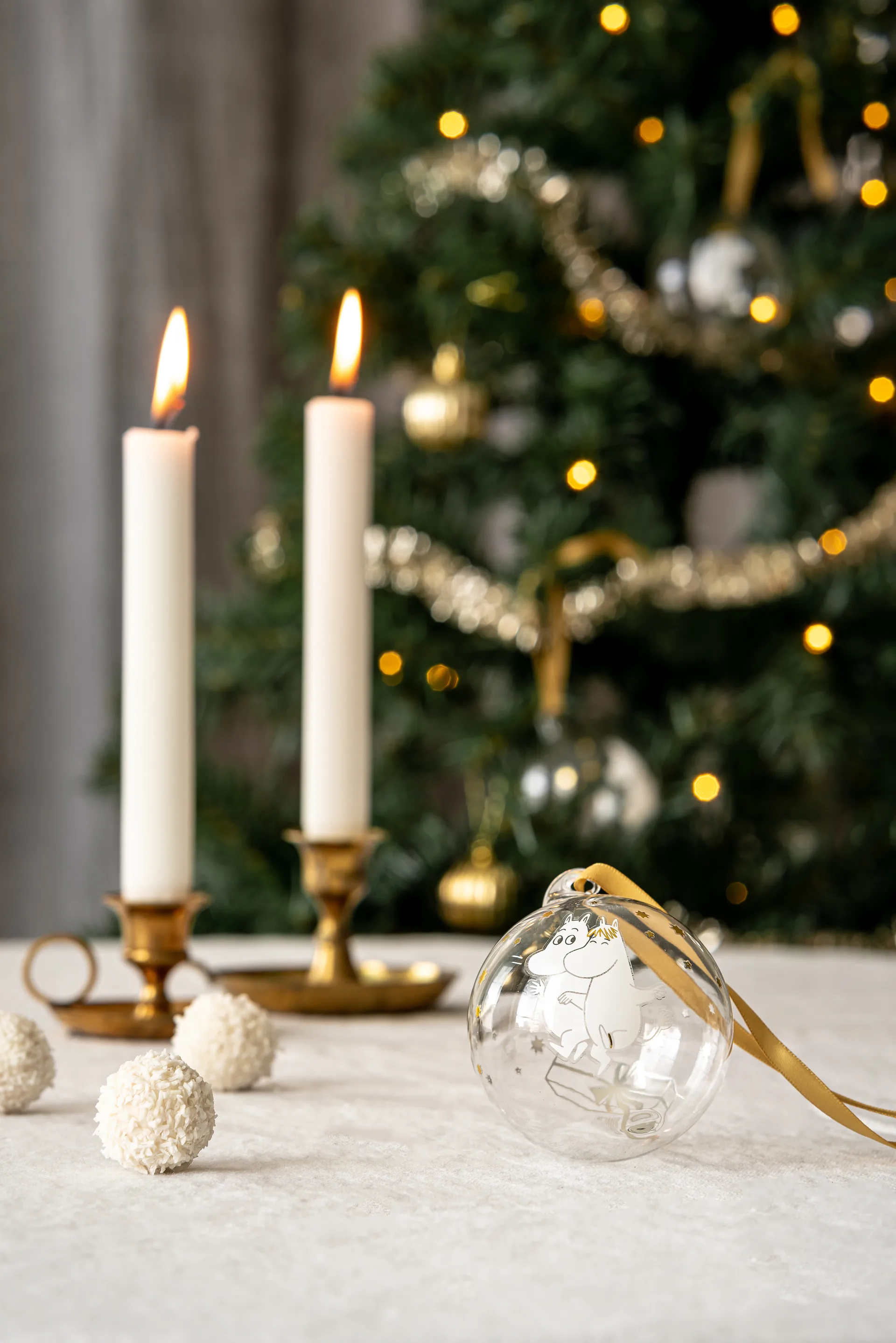 Moomin kerstbal Ø7 cm 3-delig, Sparkling stars Muurla