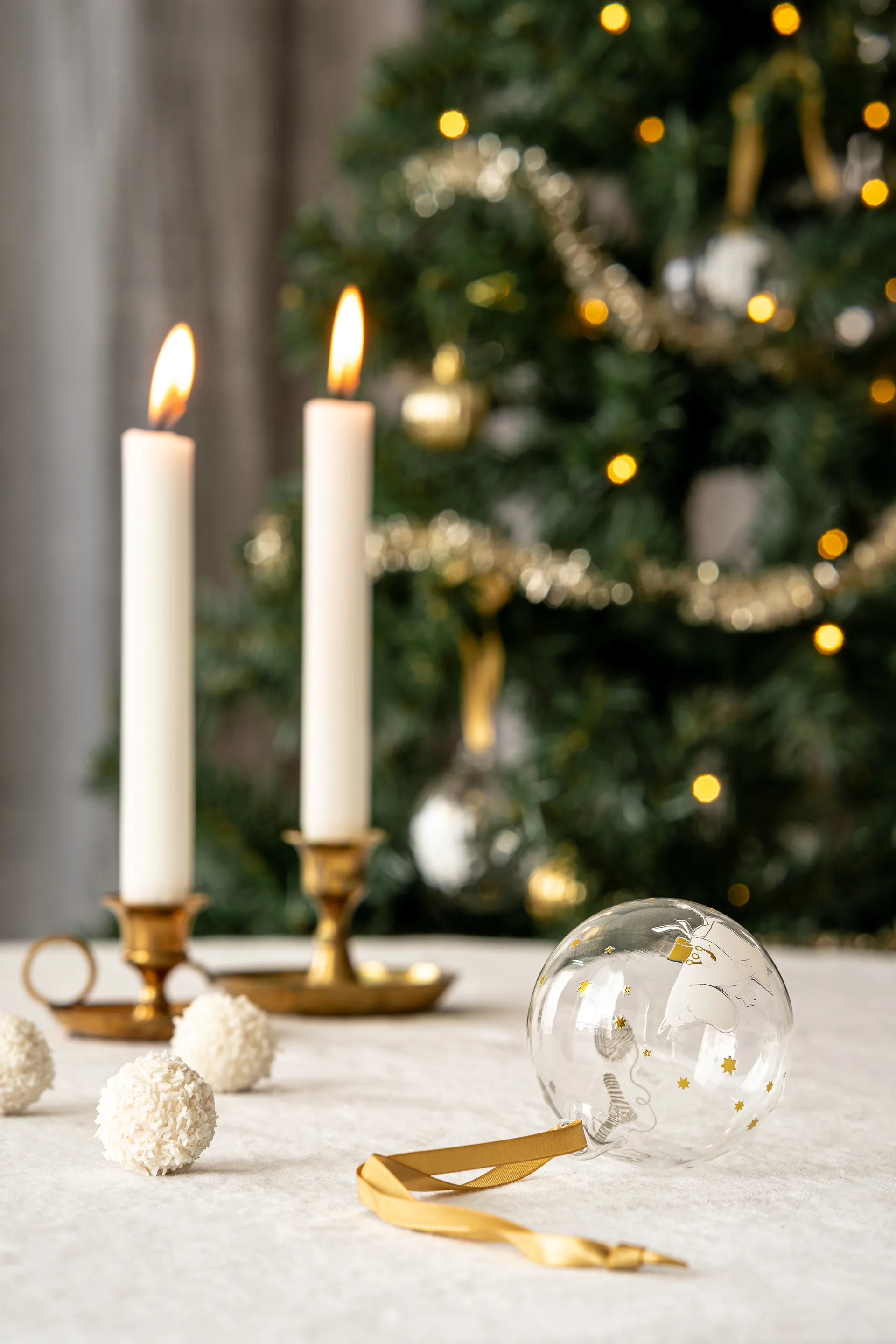 Moomin kerstbal Ø7 cm 3-delig, Sparkling stars Muurla