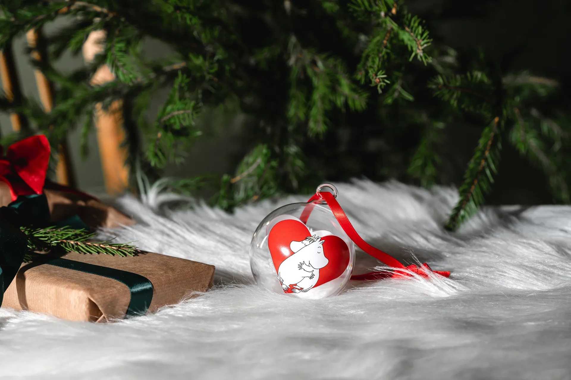 Moomin kerstbal Ø7 cm, Heart Muurla