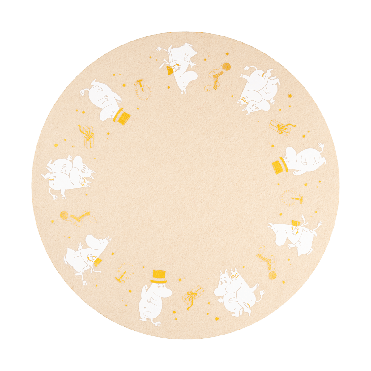 Muurla Moomin placemat o38 cm Sparkling stars | Scandinavisch Interieur | Placemats | Beige
