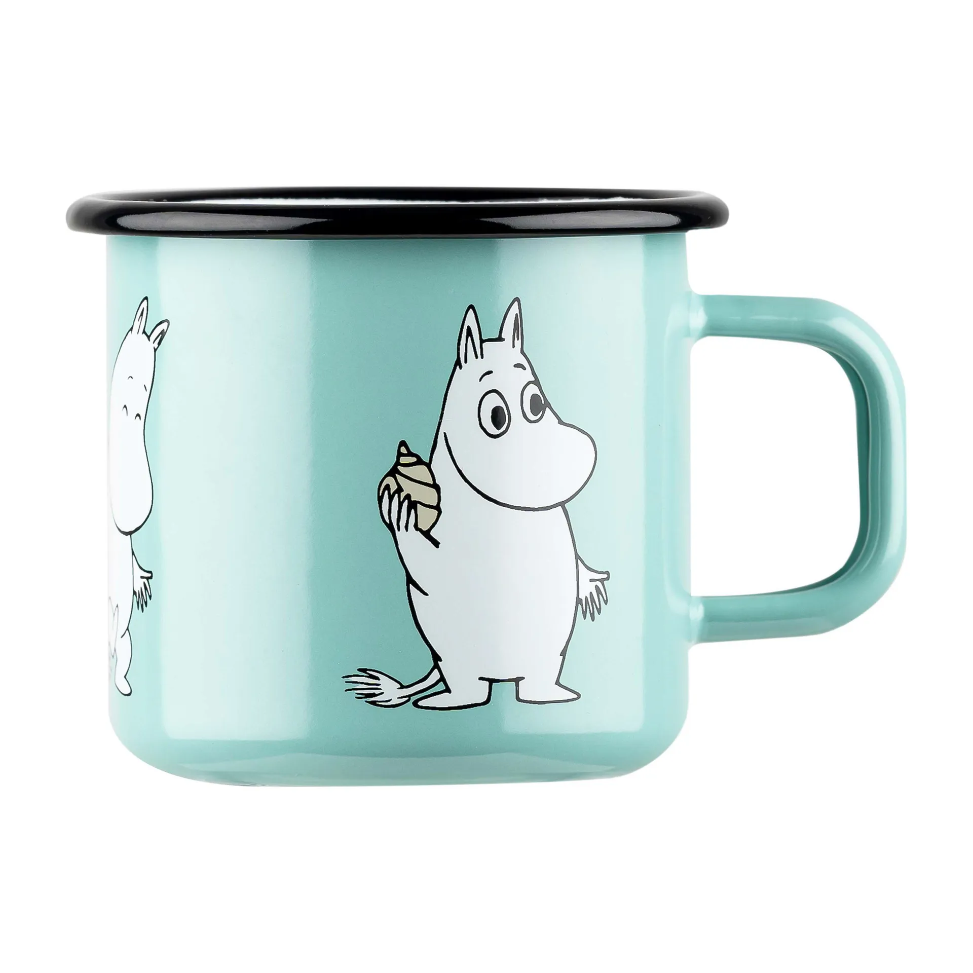 Moomin Retro emaillemok 37 cl, Mint Muurla