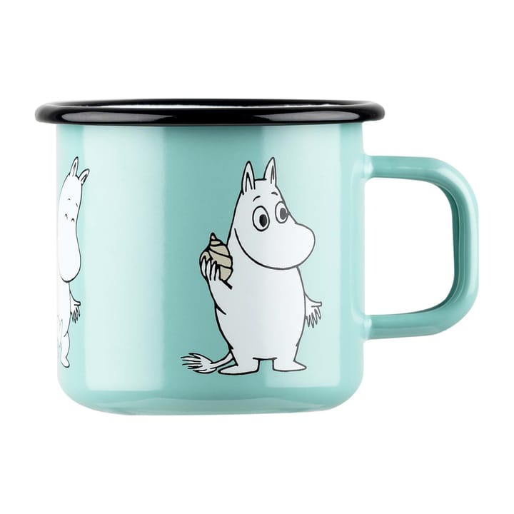 Moomin Retro emaillemok 37 cl - Mint - Muurla