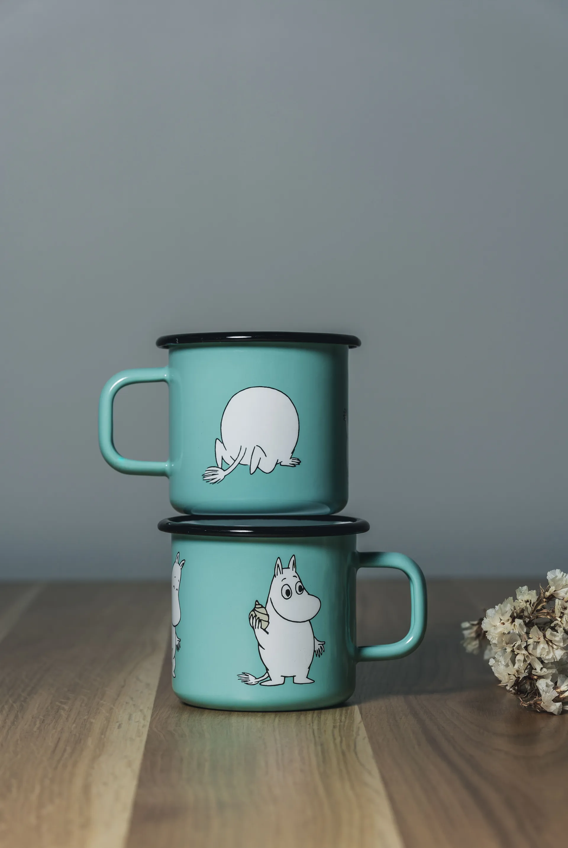 Moomin Retro emaillemok 37 cl, Mint Muurla