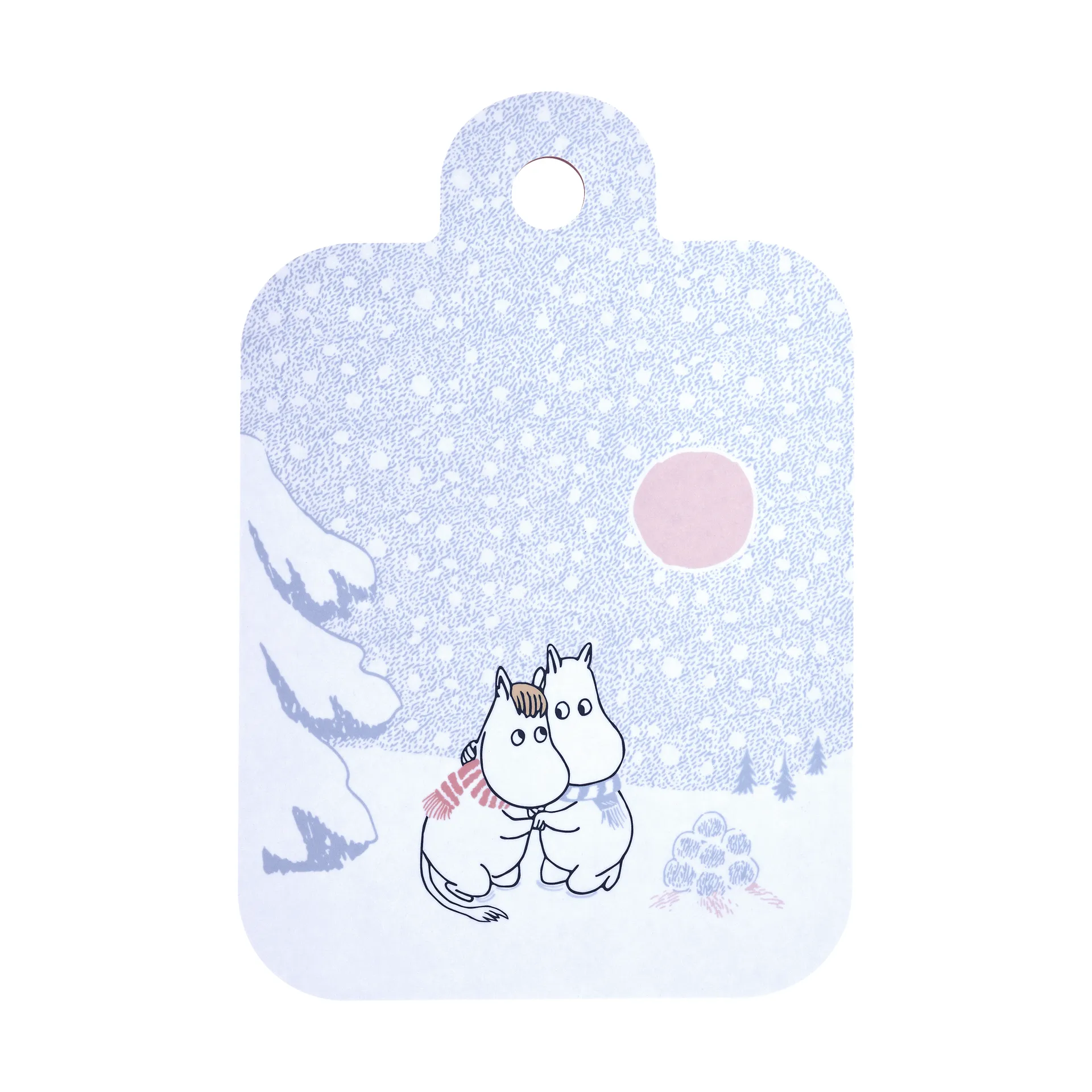 Moomin snijplank 21x31 cm, Let it snow Muurla