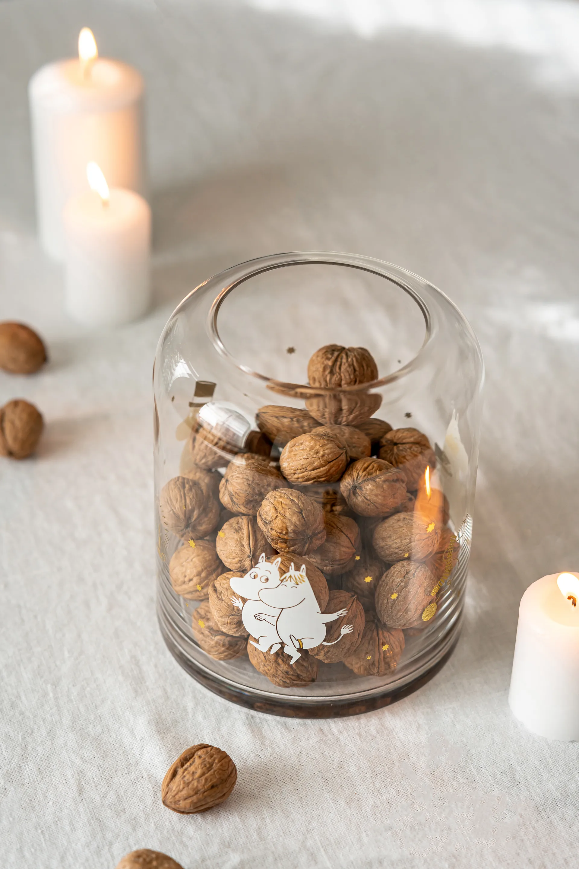 Moomin waxinelichtjeshouder 18 cm, Sparkling stars Muurla