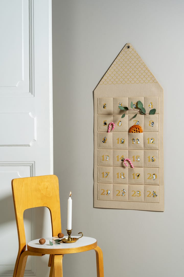 Moominhouse adventskalender 45x100 cm - Beige - Muurla