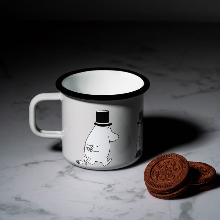 Moominpapa emaillen mok 37 cl, Grijs Muurla