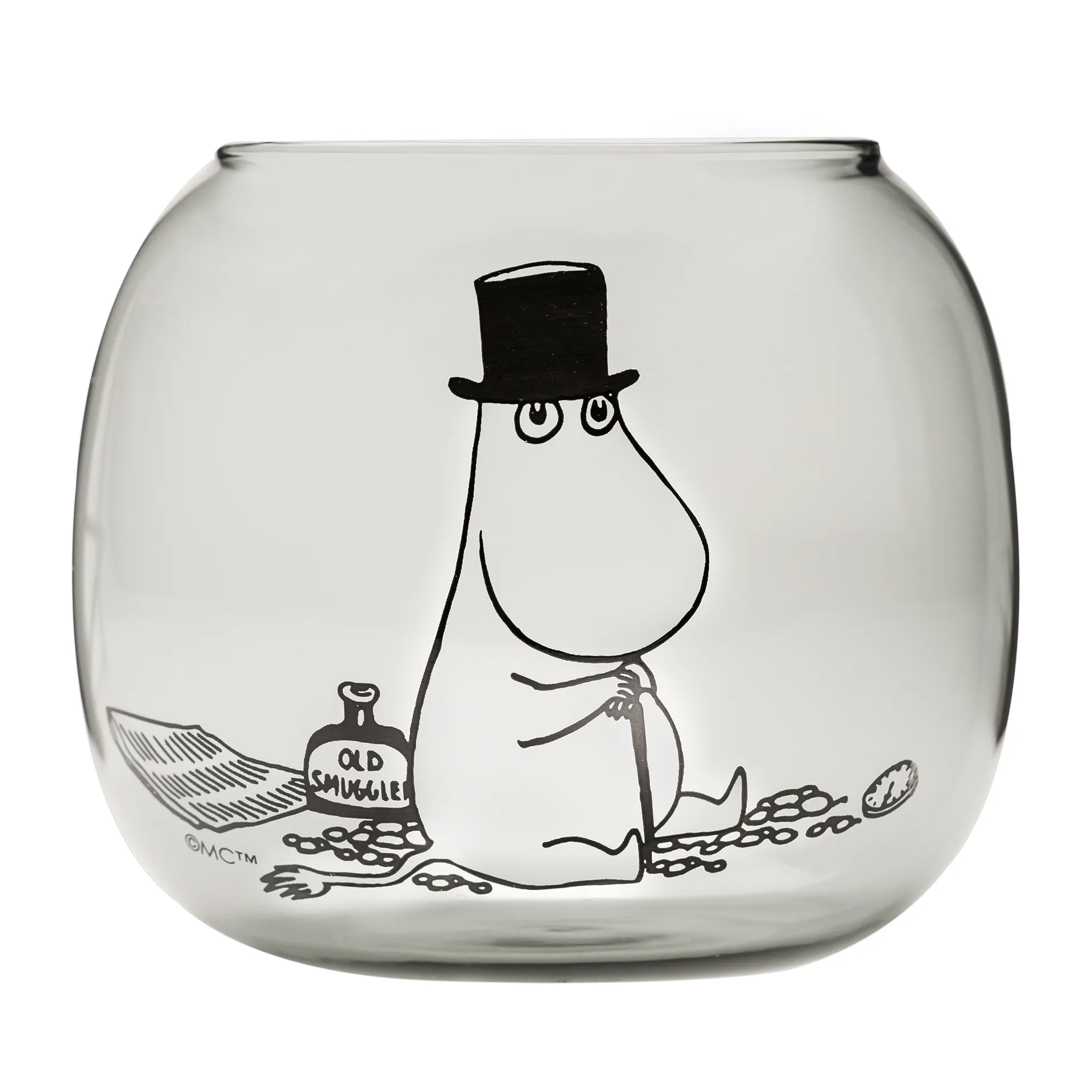 Moominpapa waxinelichtjeshouder 9,5 cm, Grijs Muurla