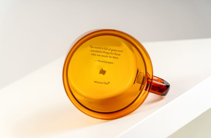 Moominpappa glazen mok 35 cl, Amber Muurla