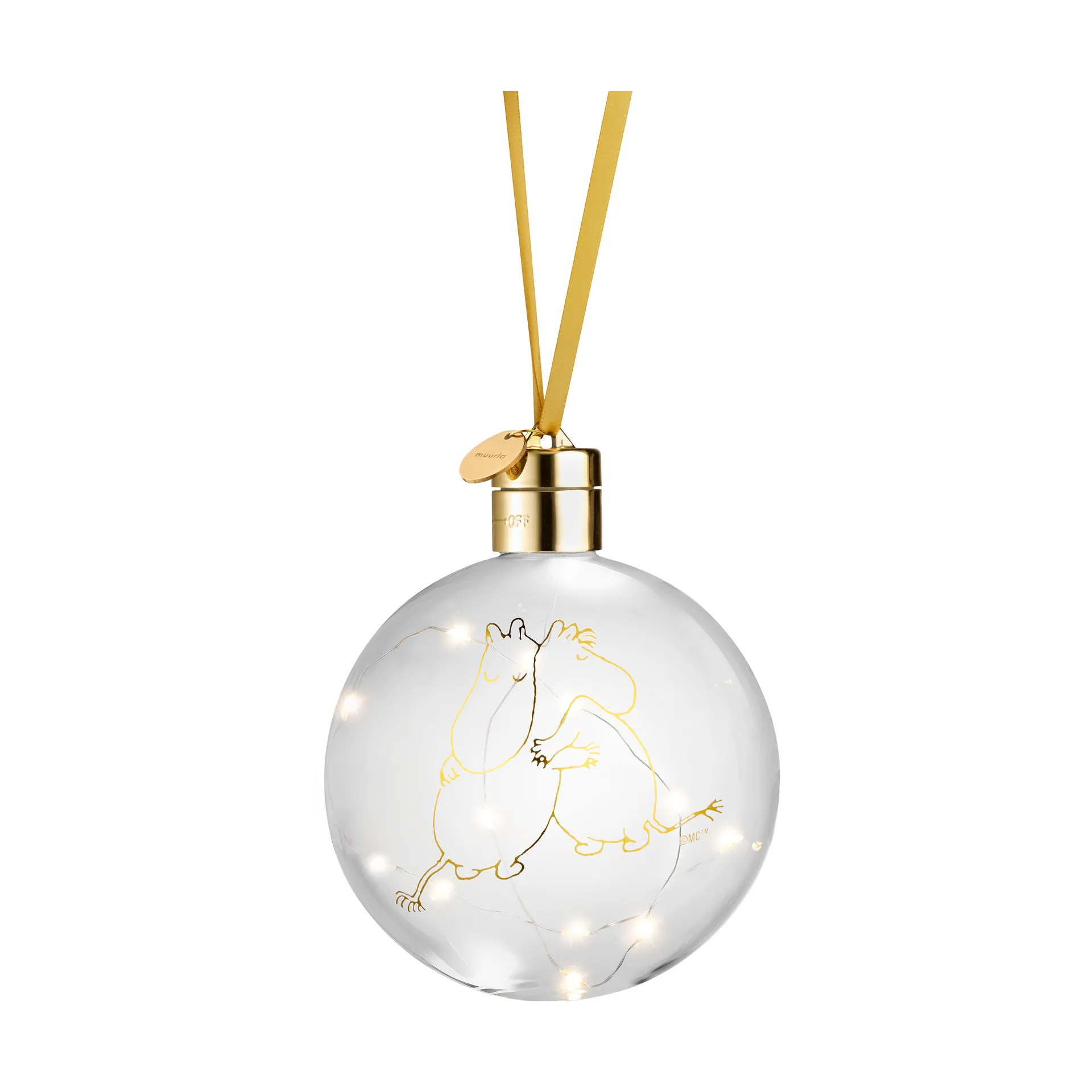 Mumin 80 kerstbal met LED-licht Ø11 cm, Klar Muurla