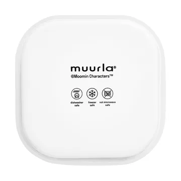 Mumin geëmailleerd blik met deksel 0,67 L - Joyfull Apples-röd - Muurla