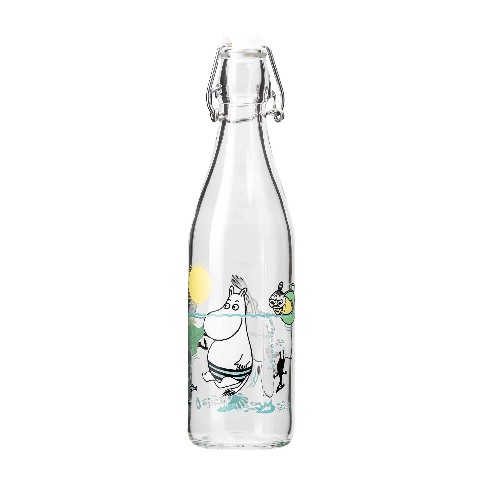 Mumin glazen fles 0,5 l, Fun in the water Muurla