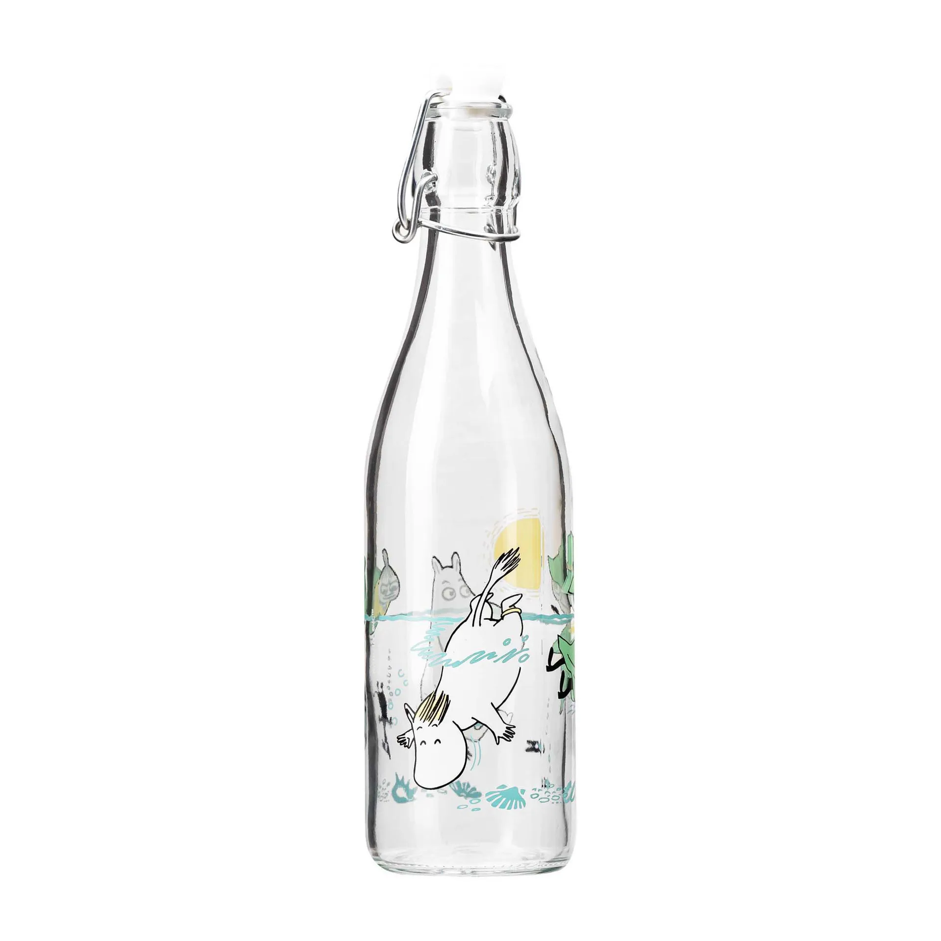 Mumin glazen fles 0,5 l, Fun in the water Muurla