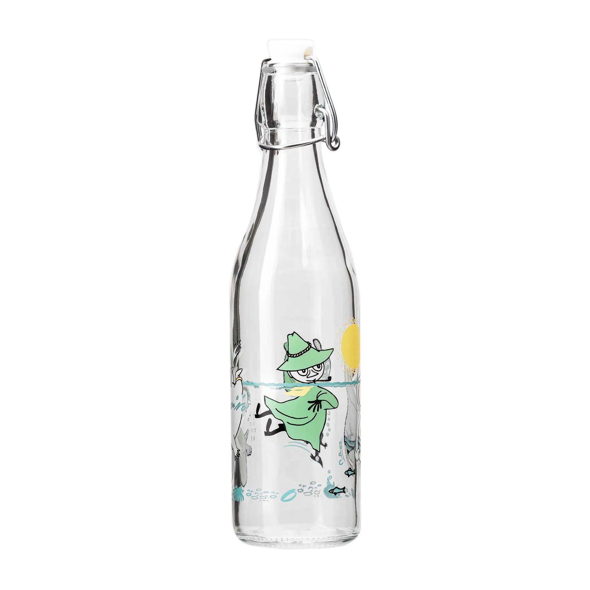 Mumin glazen fles 0,5 l, Fun in the water Muurla