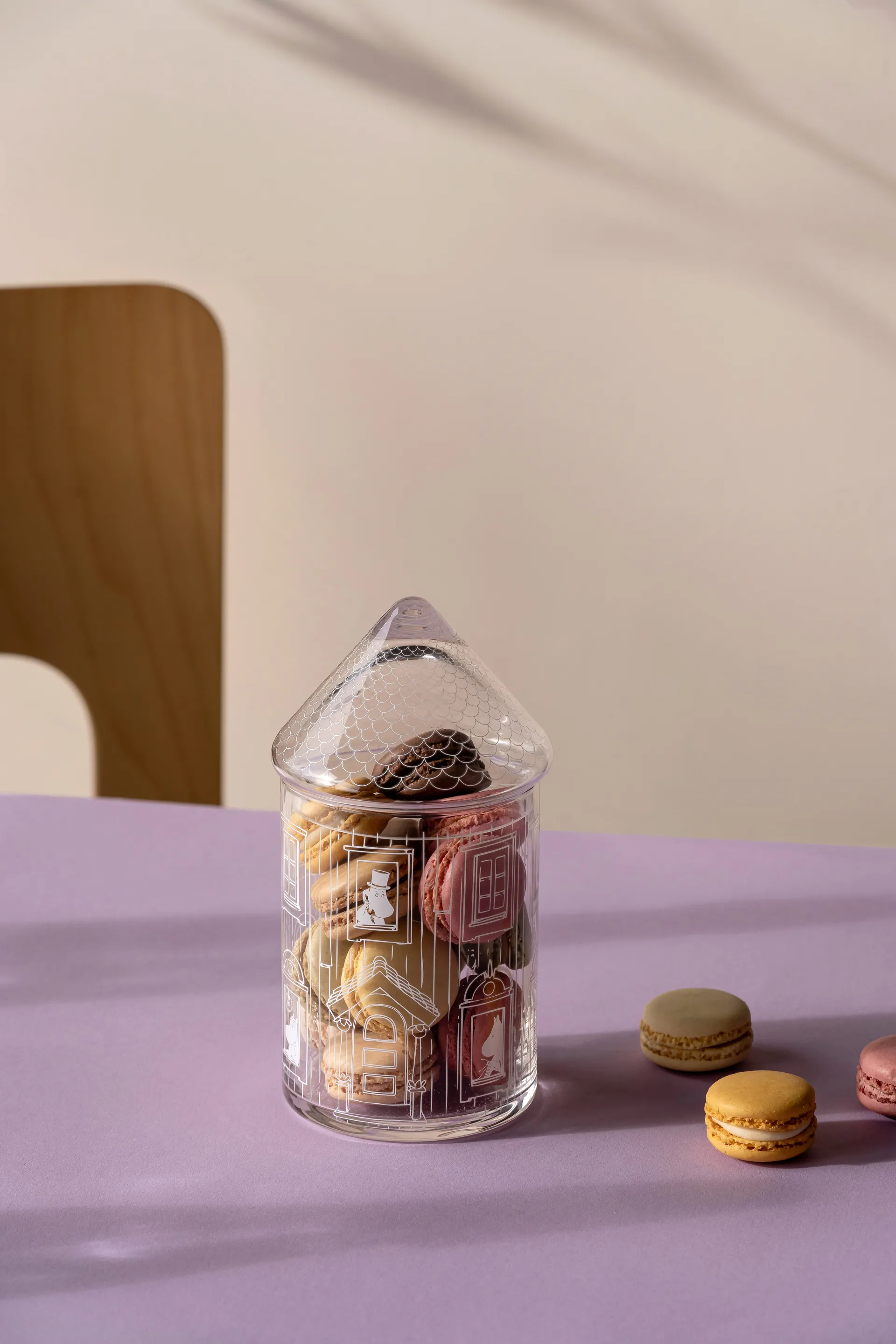 Mumin glazen pot Ø9x18,5 cm, Moominhouse Muurla