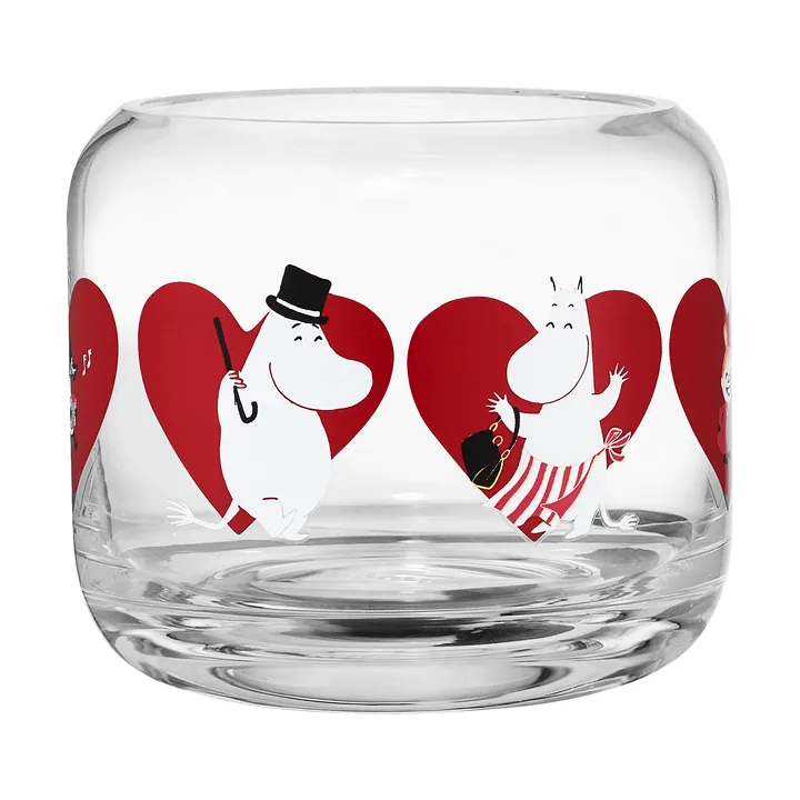 Mumin waxinelichthouder Ø9x8 cm - Heart - Muurla