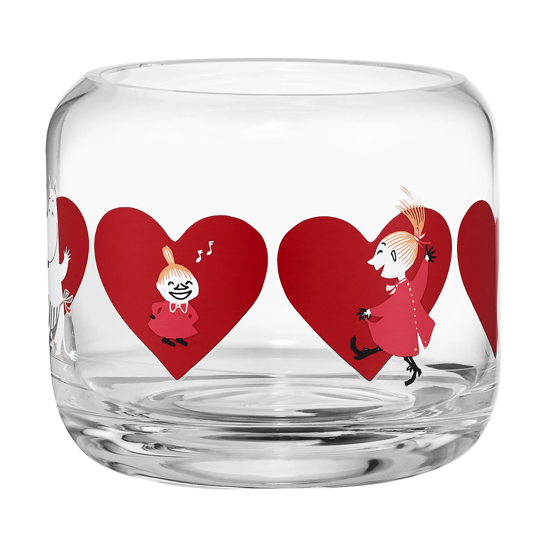 Mumin waxinelichthouder Ø9x8 cm, Heart Muurla