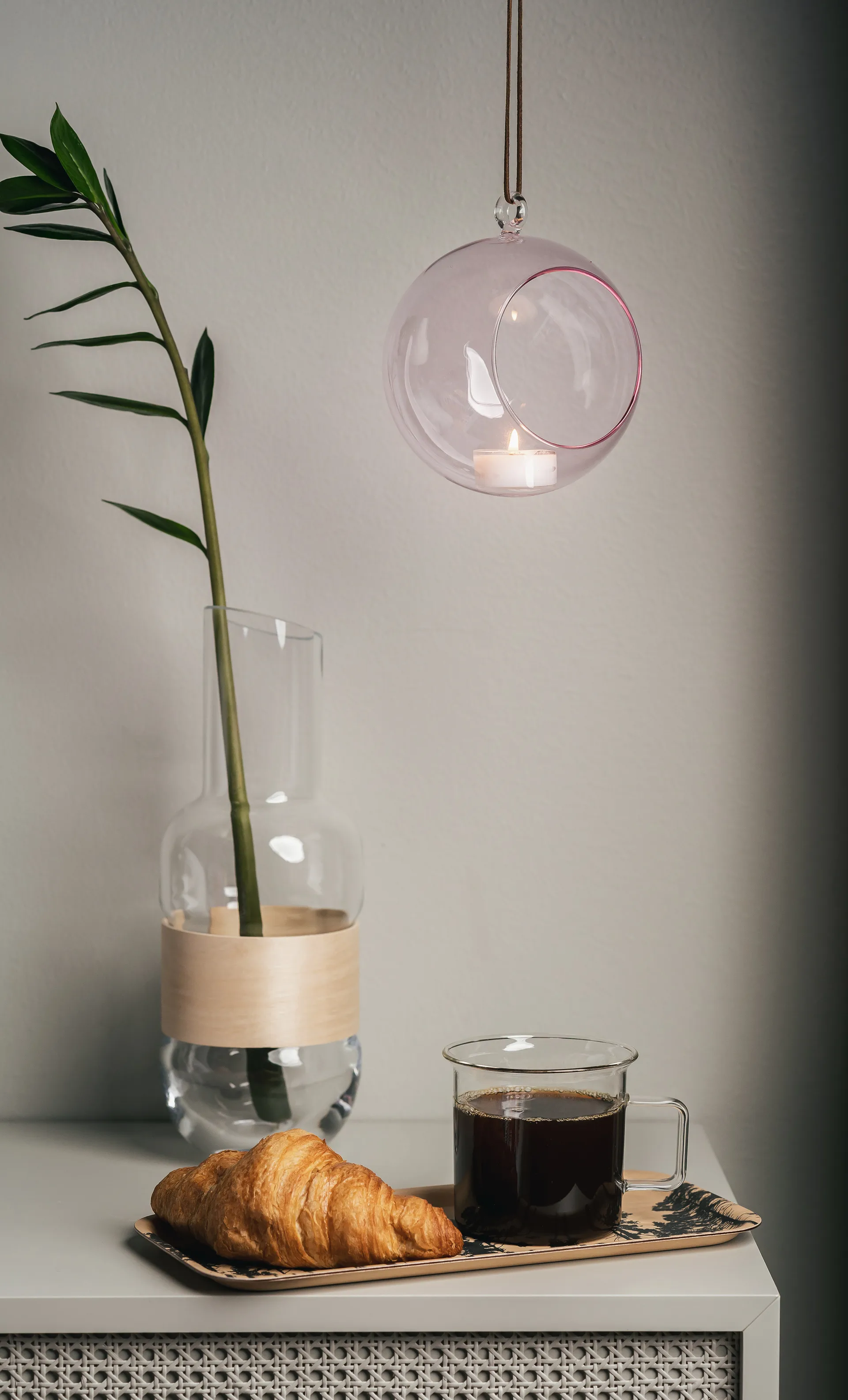 Muurla decoratiebol Ø12 cm, Roze Muurla