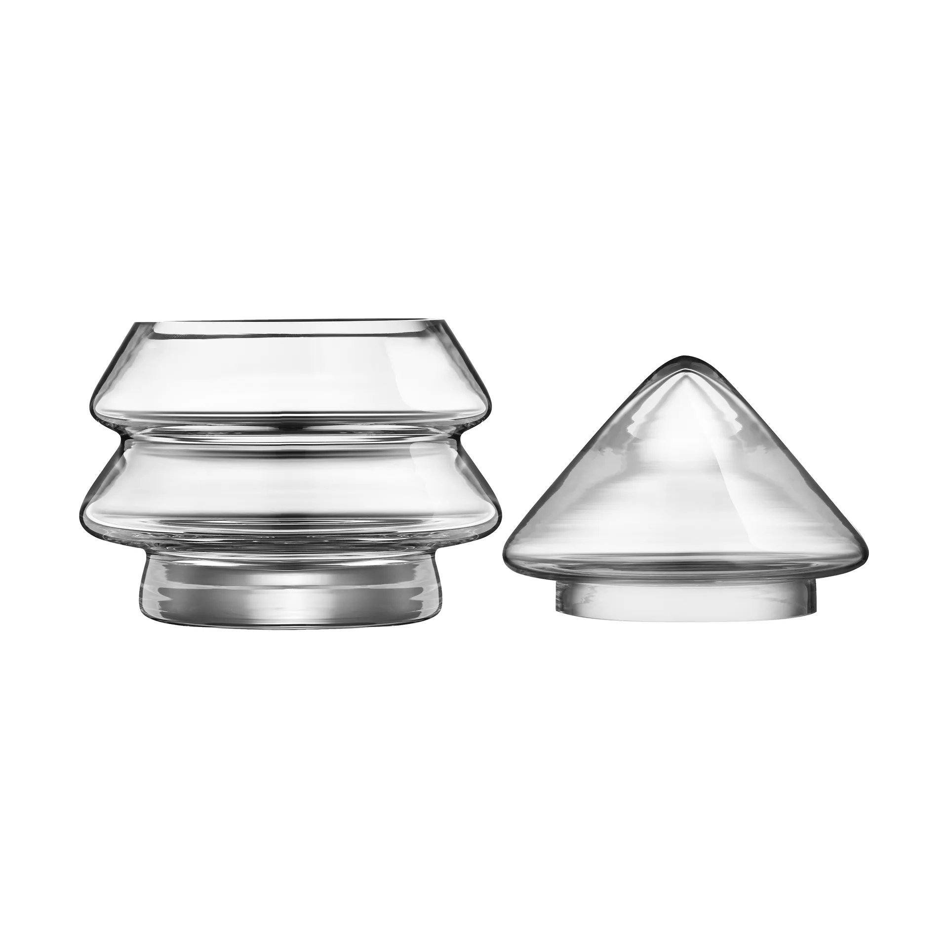 Muurla glazen pot 12 cm, Dennenboom Muurla