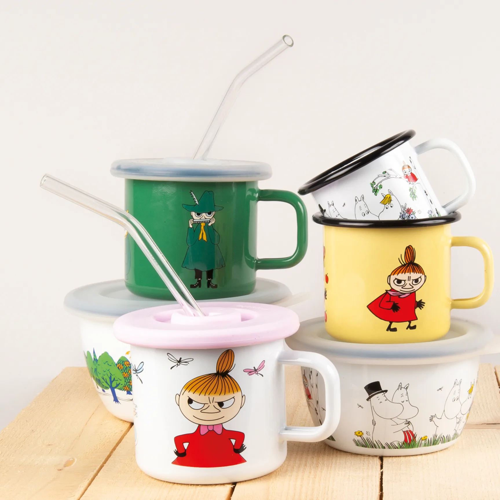 Muurla glazen rietjes 4-pack, Transparant Muurla