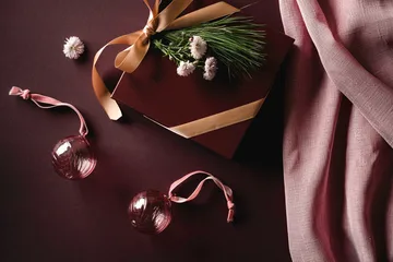 Muurla kerstbal Ø6 cm - Roos - Muurla