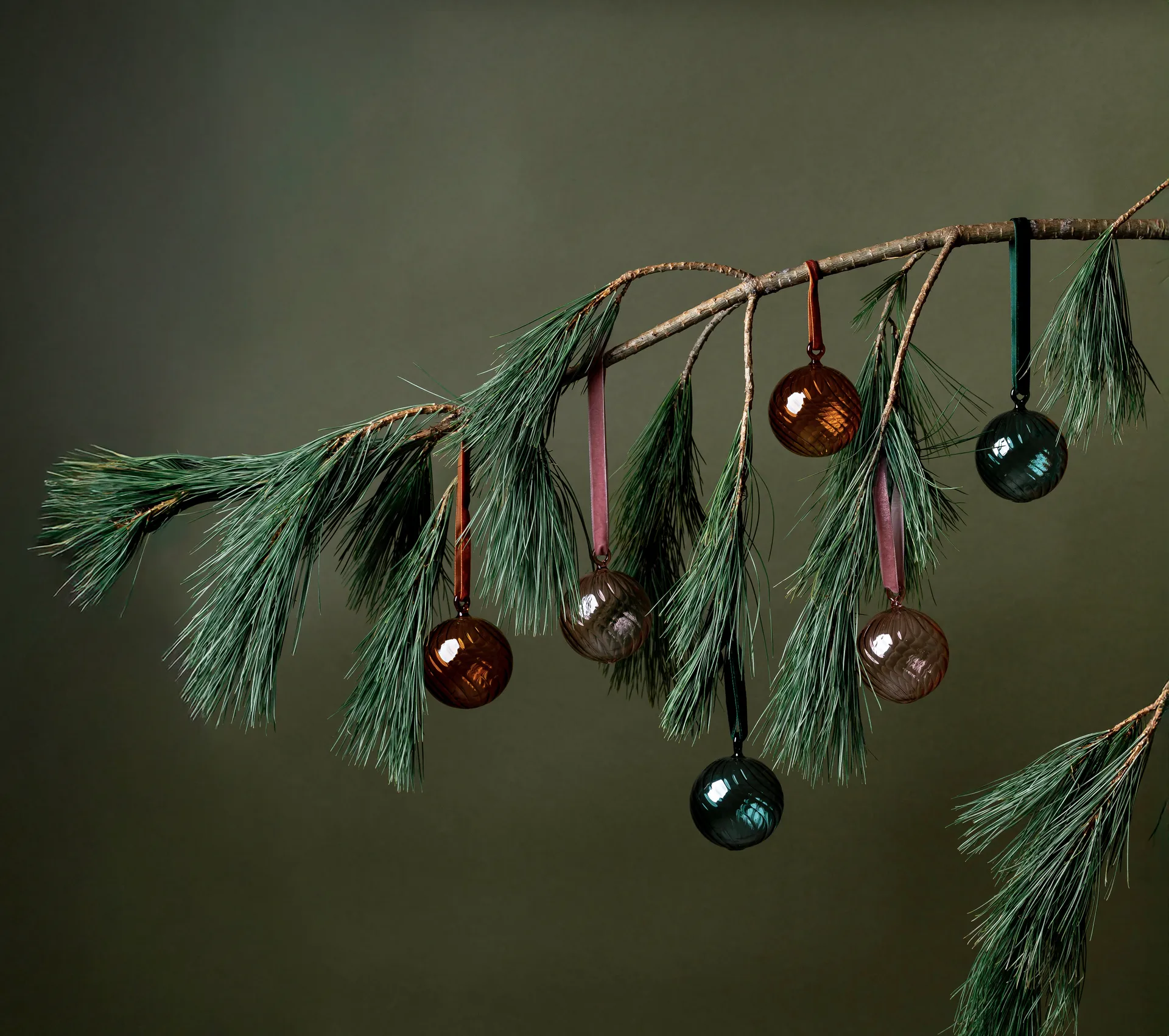 Muurla kerstbal Ø6 cm, Roos Muurla