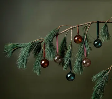 Muurla kerstbal Ø6 cm - Roos - Muurla