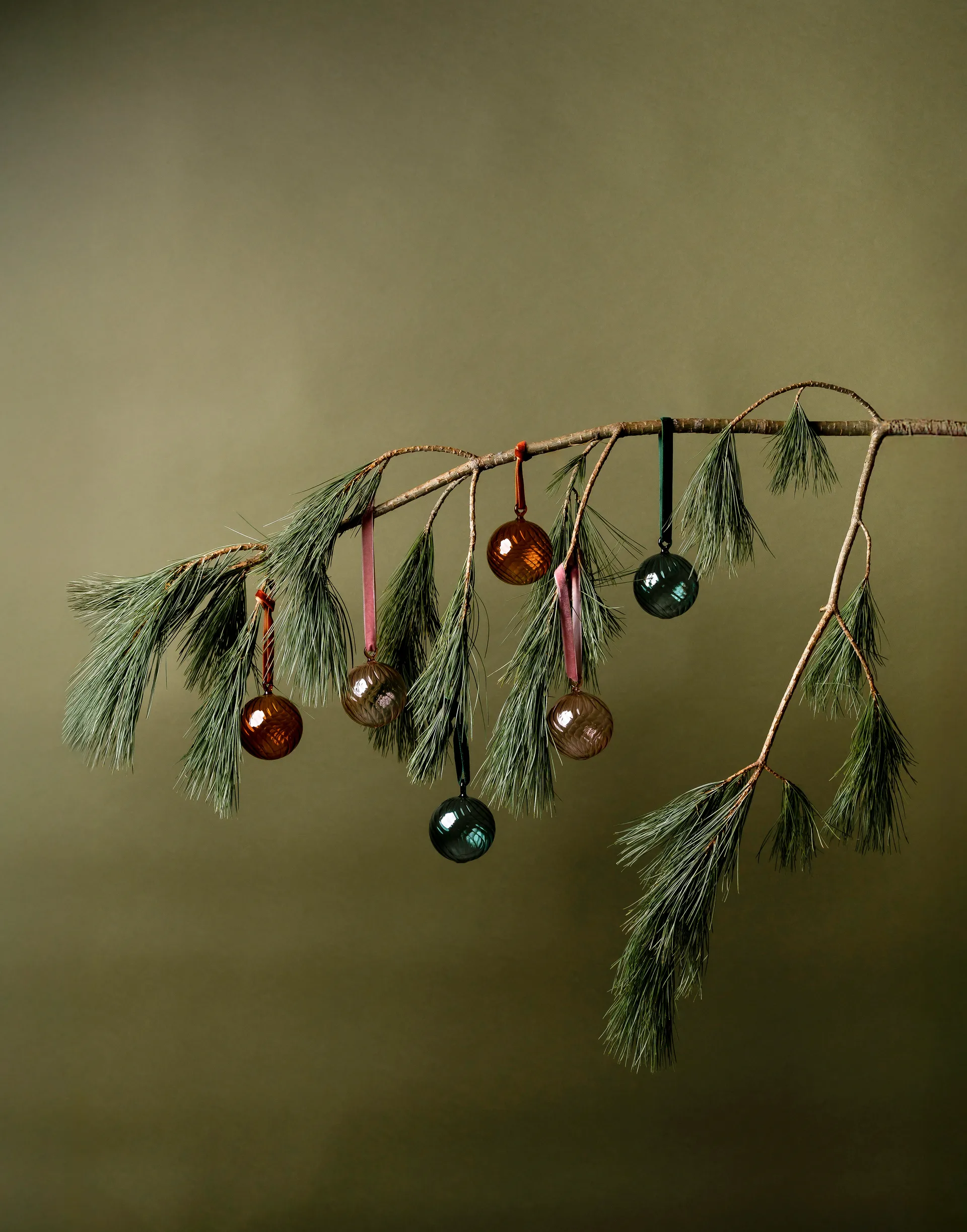 Muurla kerstbal Ø6 cm, Roos Muurla