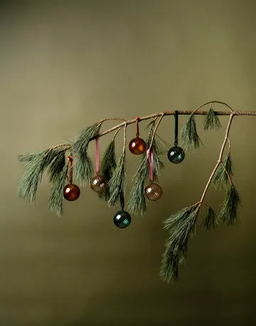 Muurla kerstbal Ø6 cm - Roos - Muurla