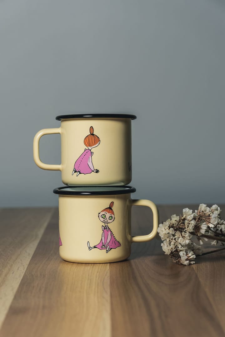 Mymble Retro emaillemok 37 cl, Yellow Muurla