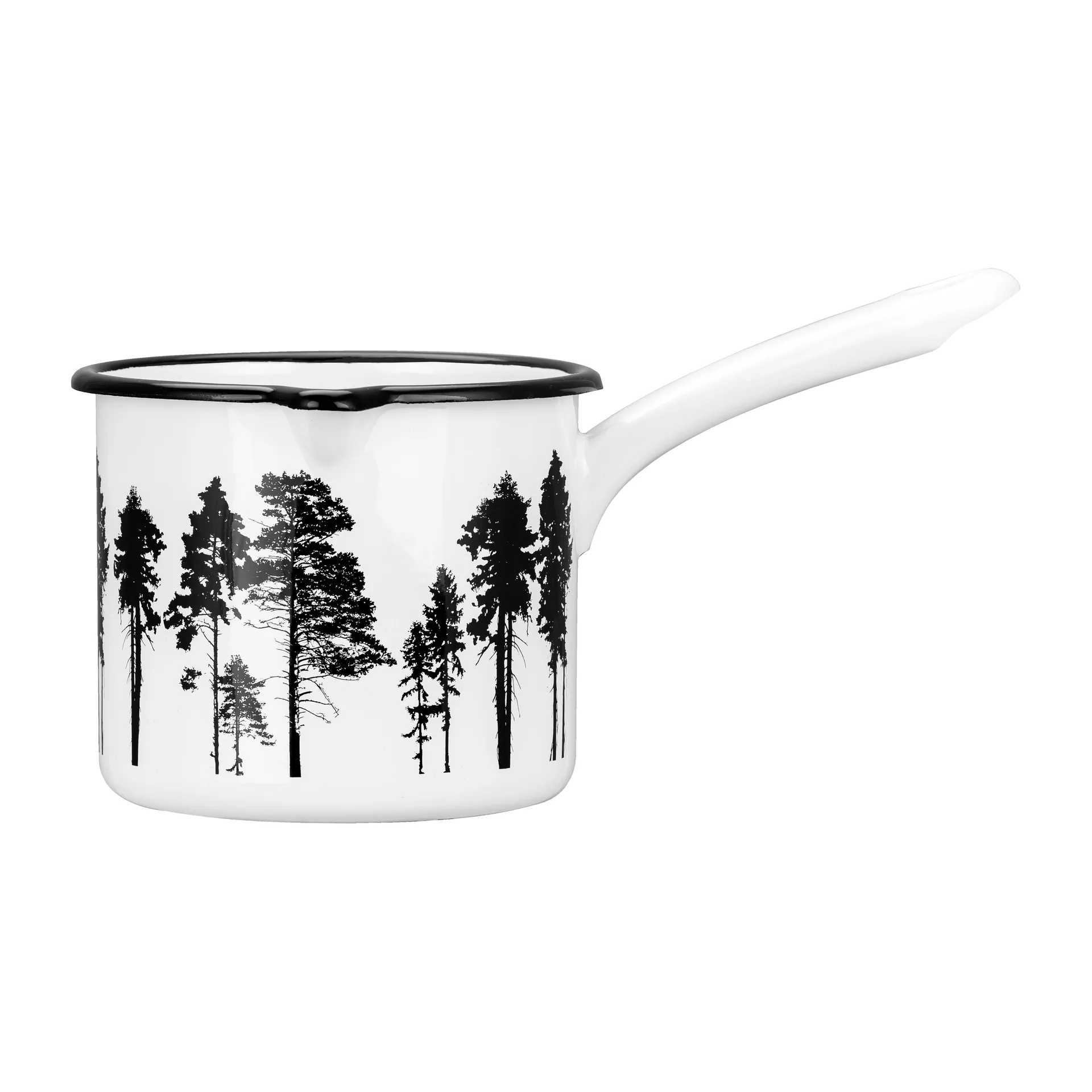 Nordic The Forest emaillen steelpan 1,3 l, White Muurla