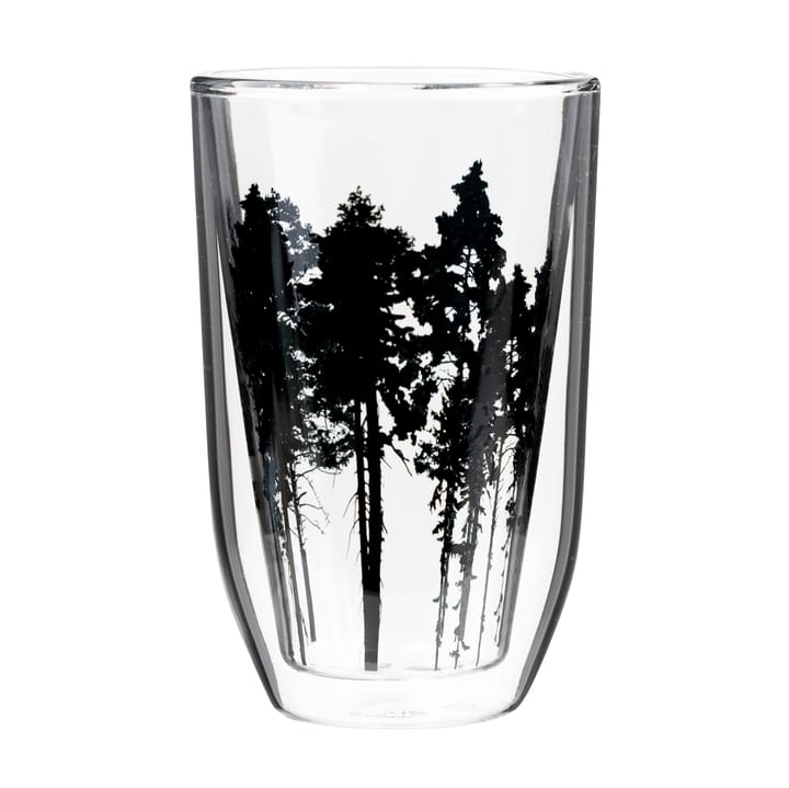 Nordic The Forest hot drinks glas 30 cl - Helder-zwart - Muurla