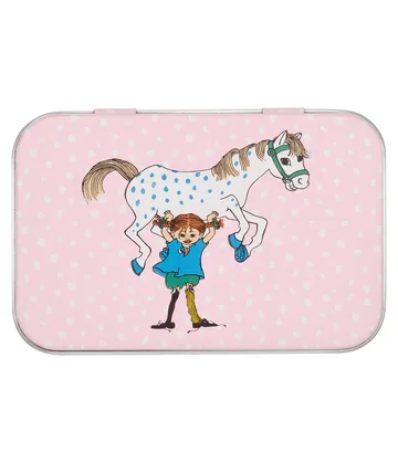 pippi blik 10x6,5x3 cm - Pippi and the Horse - Muurla
