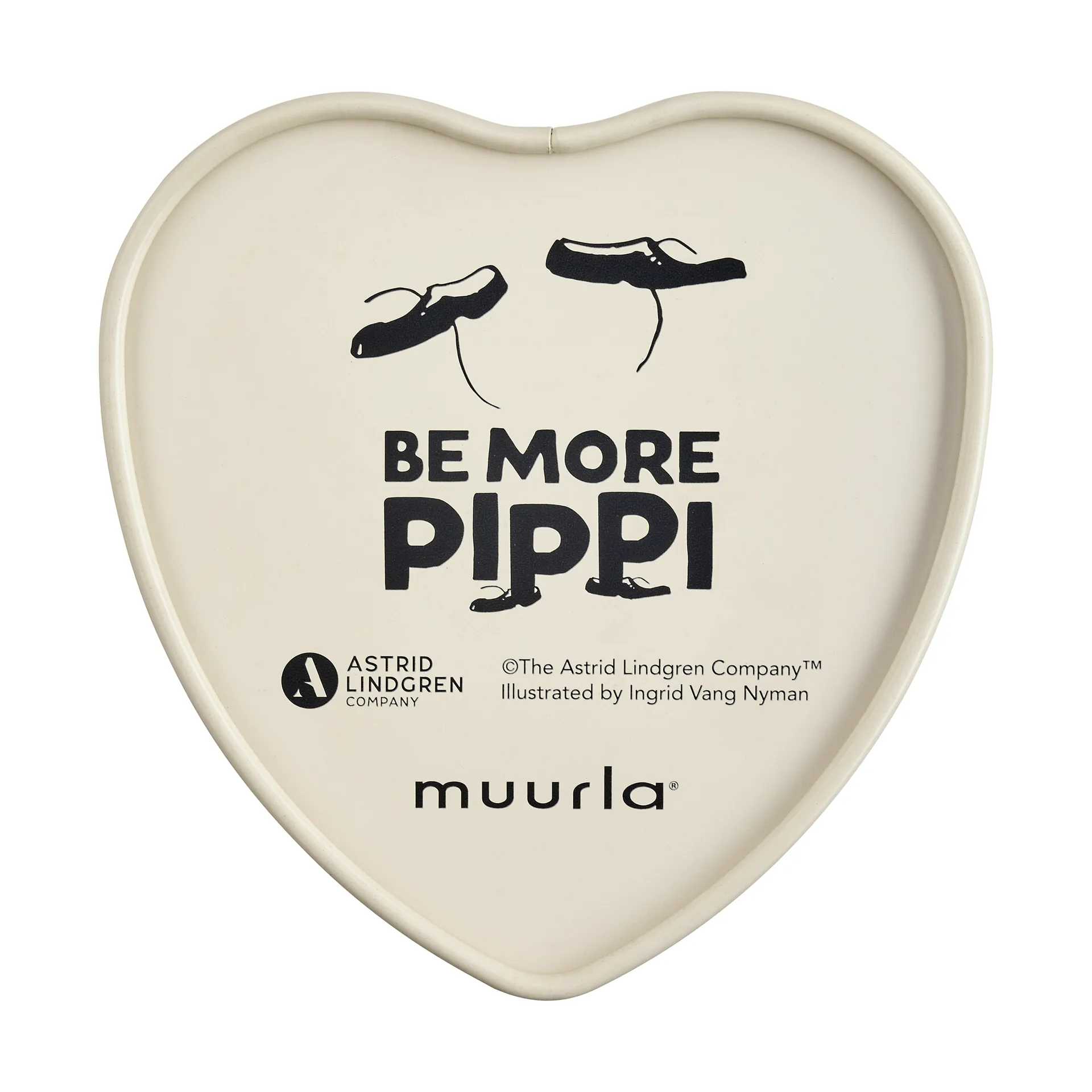 Pippi blik hartvormig 4x10 cm, Be More Pippi Muurla