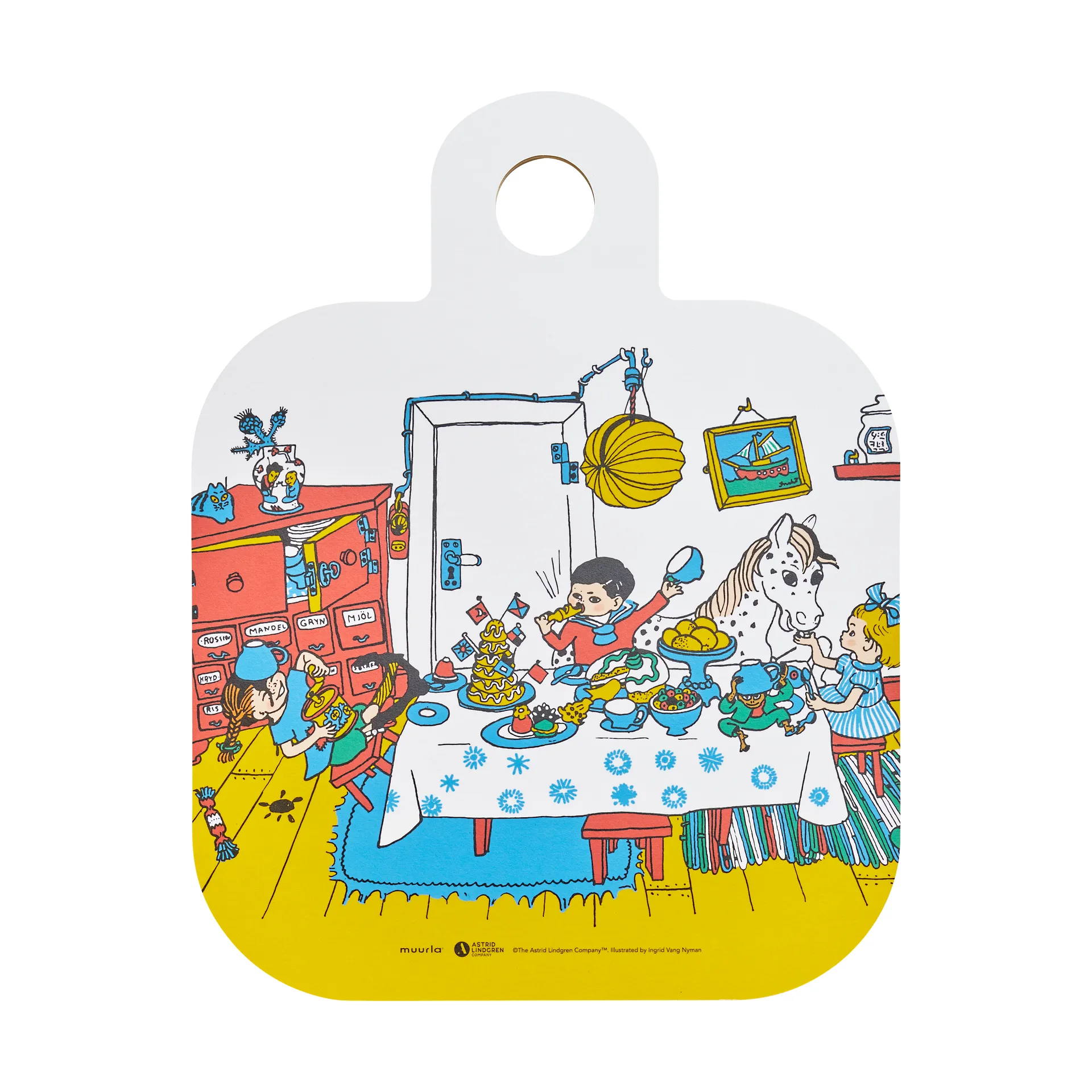 Pippi Chop & Serve snijplank 25x32 cm, Villa villekulla Muurla