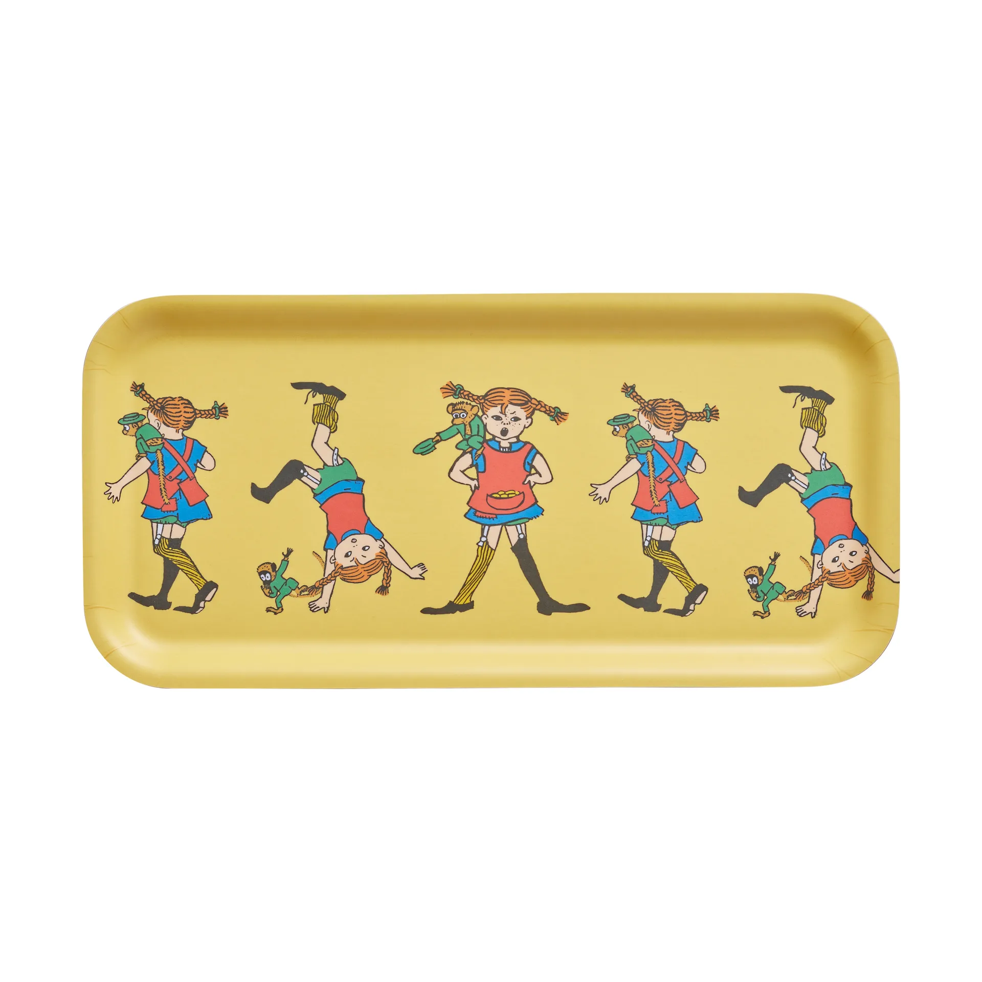 Pippi dienblad 13x27 cm, Pippi Longstocking Muurla