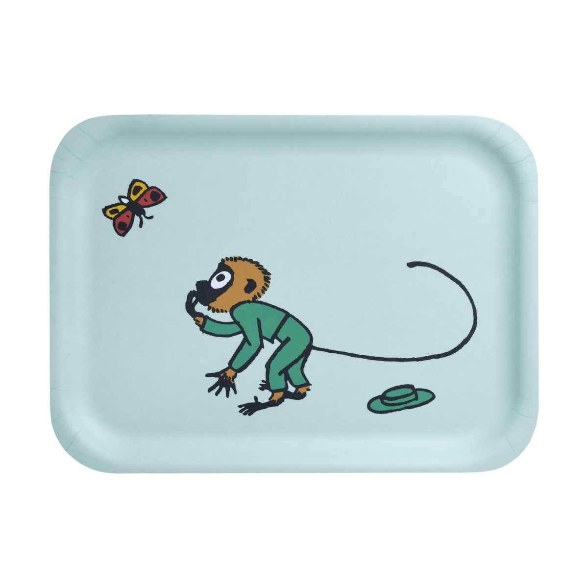 Muurla Pippi dienblad 20x27 cm Mr. Nilsson | Scandinavisch Interieur | Dienbladen | Groen