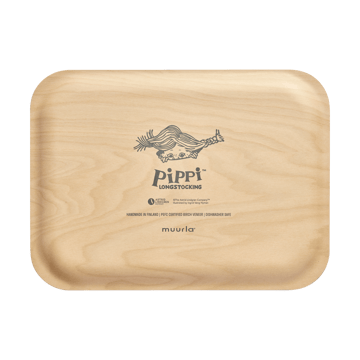 Pippi dienblad 20x27 cm - Pippi and the Horse - Muurla