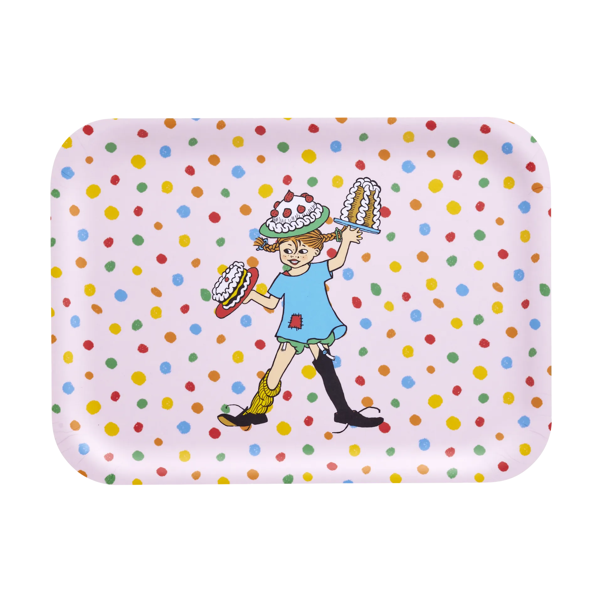 Pippi dienblad 20x27 cm, Verjaardag Muurla