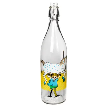 Pippi glazen fles 1 L - Multi - Muurla