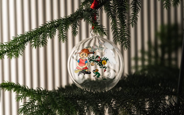 Pippi kerstbal Ø9 cm, Pippi Langkous Muurla