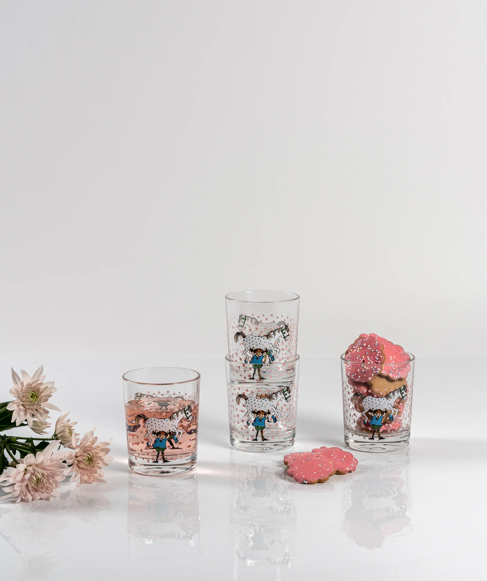 Pippi & Lilla Gubben drinkglas 20 cl, Multi Muurla