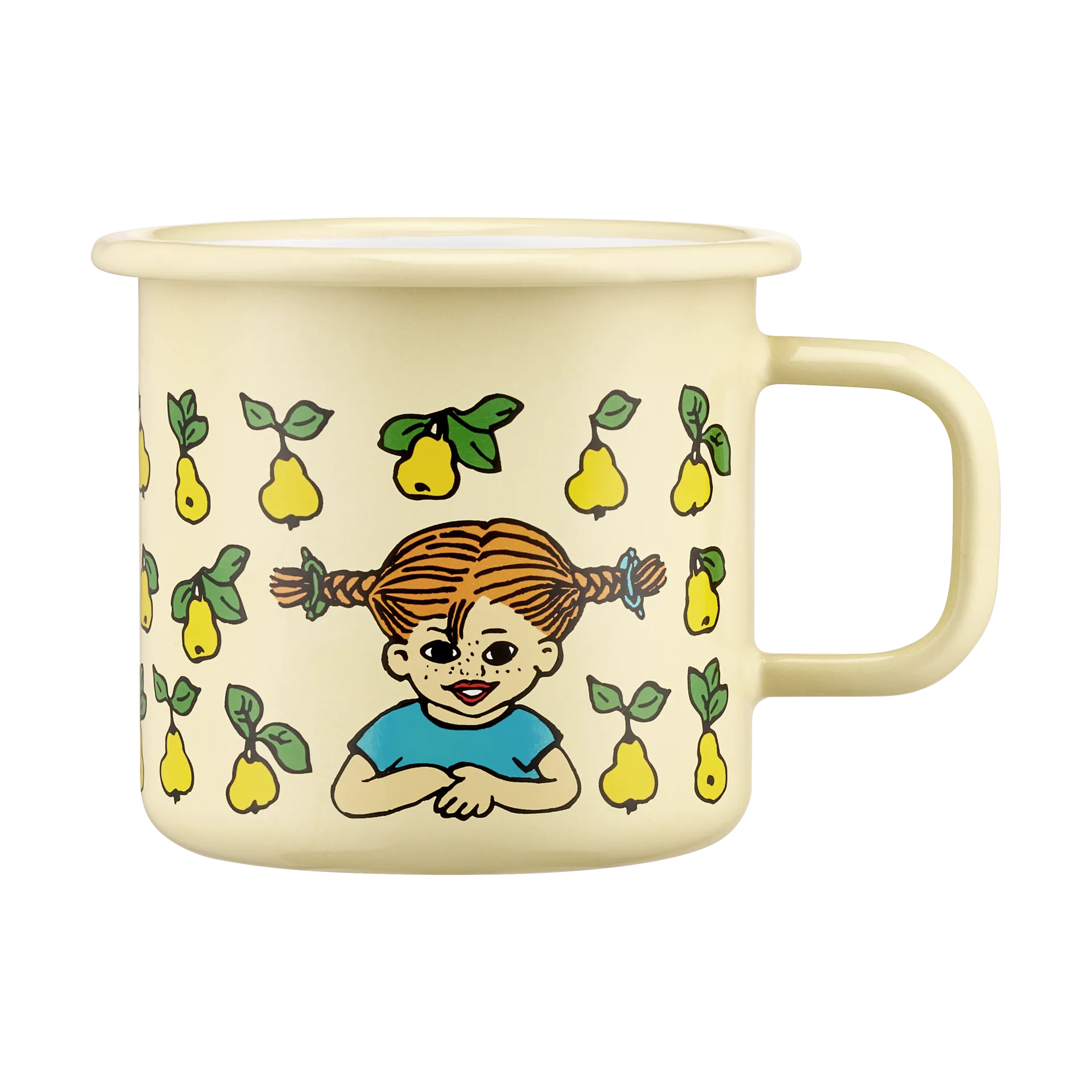 Pippi longstocking emaillen mok 3,7 dl, Fruits Muurla