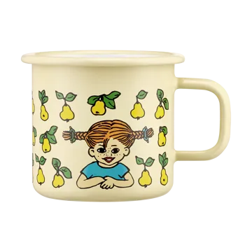 Pippi longstocking emaillen mok 3,7 dl - Fruits - Muurla