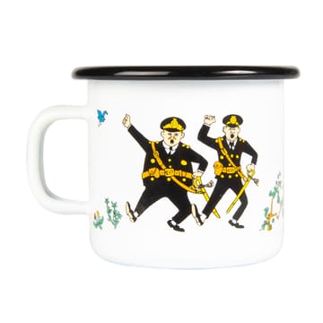 Pippi och polisen emaille mok 25 cl - Wit - Muurla