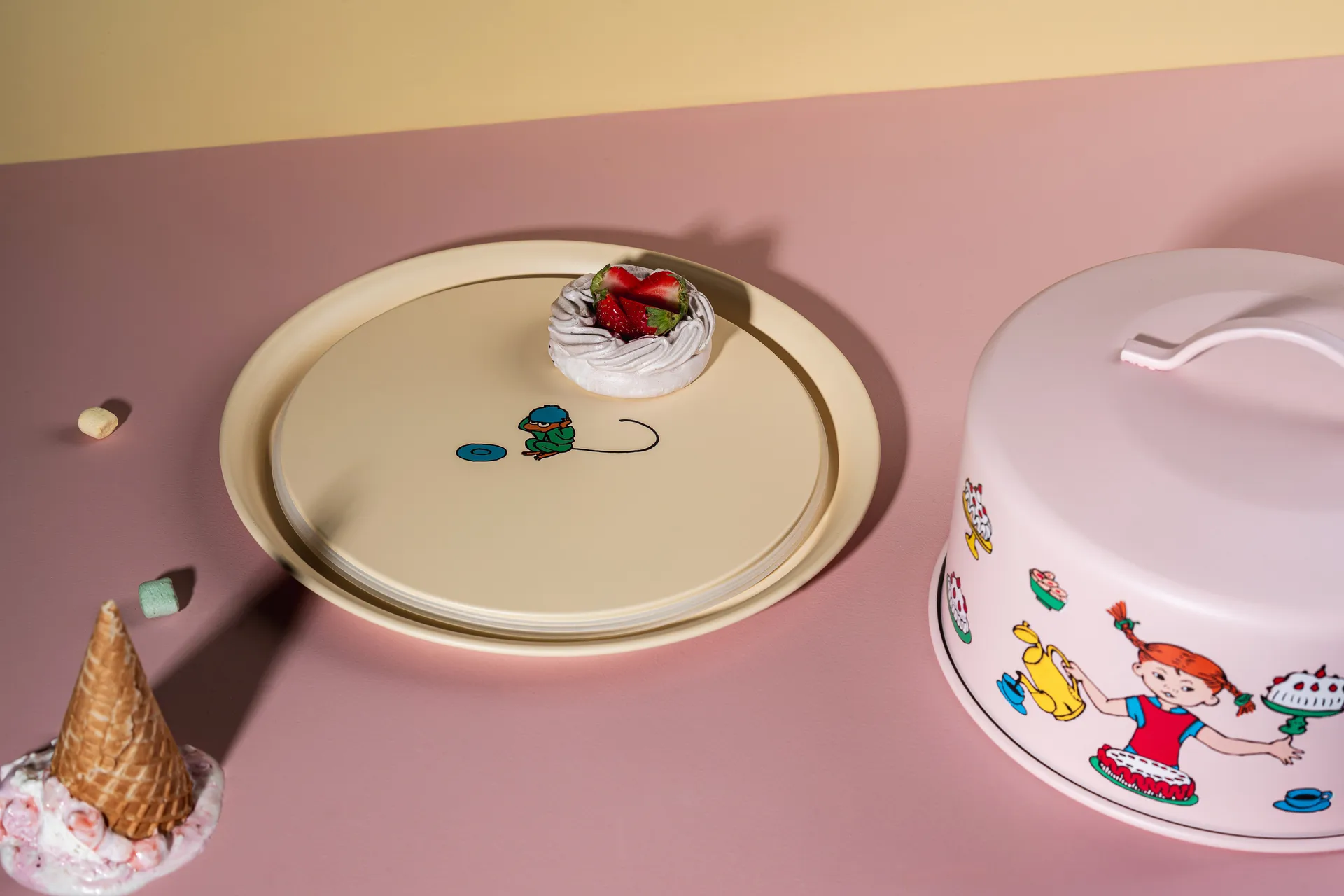 Pippi plateau met stolp, Verjaardag Muurla