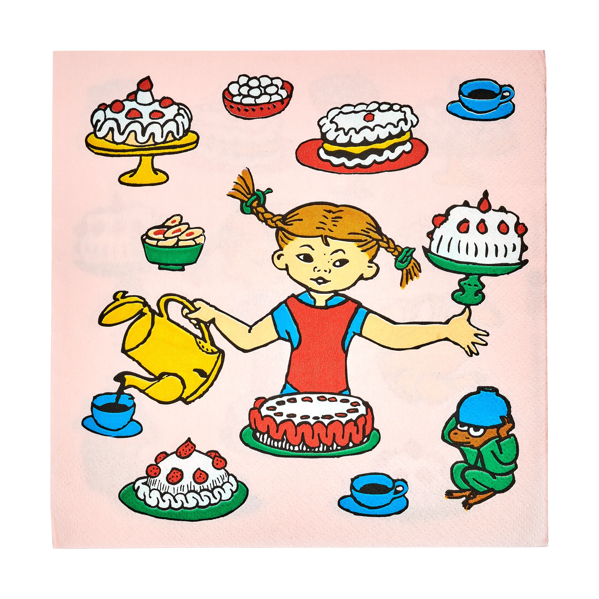 Pippi servetten 33x33 cm 20-pack, Verjaardag Muurla